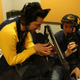 Schwartz, left, and Aukerman recording Solo Bolo Trolo. (Photo: Earwolf)
